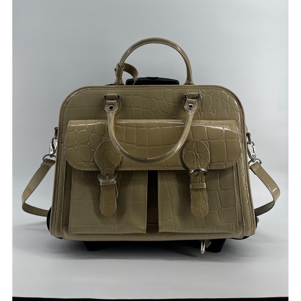 Siamod by Mc Klein SAN Martino Beige Wheeled 14" Laptop‎ Briefcase Luggage